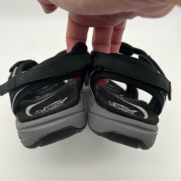 Abeo BIO System Goleta Black Leather Comfort Walking Active Sandals Women’s 8.5 - Picture 8 of 11